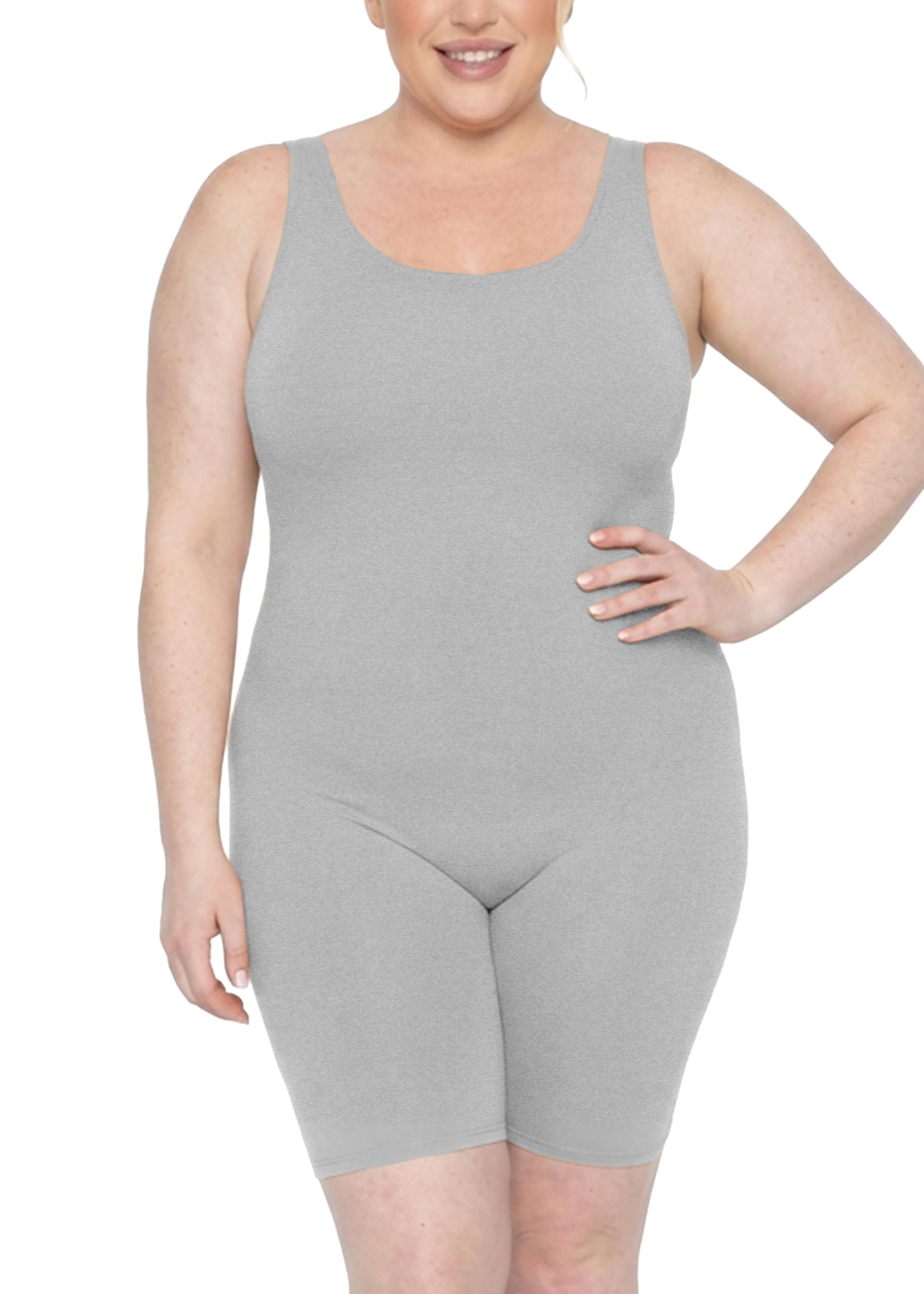 STRETCH IS COMFORT Women's Plus Size Teamwear Cotton Tank Unitard