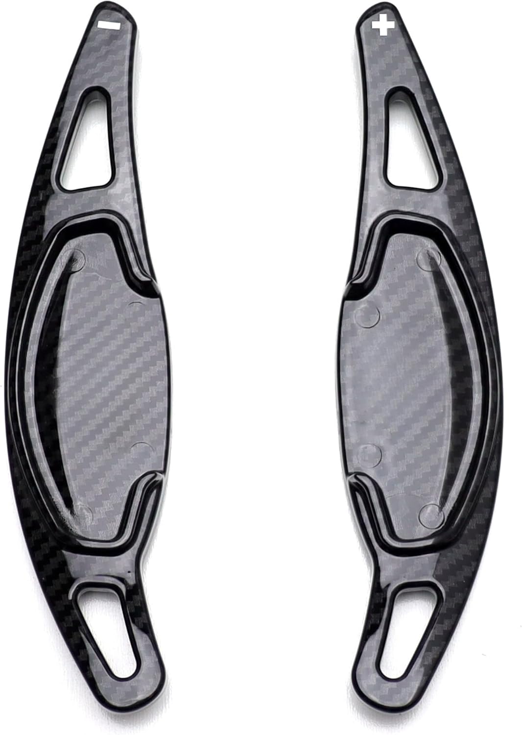 iJDMTOY Twill-Weave Carbon Fiber Pattern/Style Large Paddle Extensions Compatible with Honda 2022-up Civic, 2023-up Accord, CR-V, Acura Integra