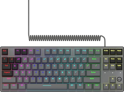 Azar 514TKL Wired RGB Mechanical Gaming Keyboard, Black