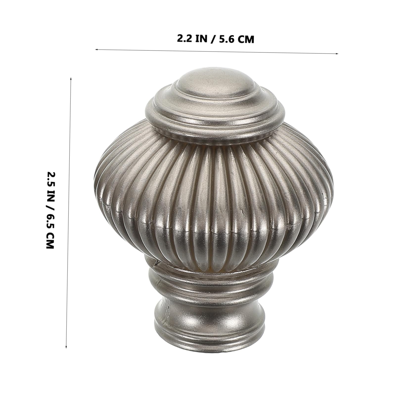 Ciieeo Curtain Rod End Cap Set Plastic Finials Nonslip Design for Drapery Rods Home Office Decorative Accessory