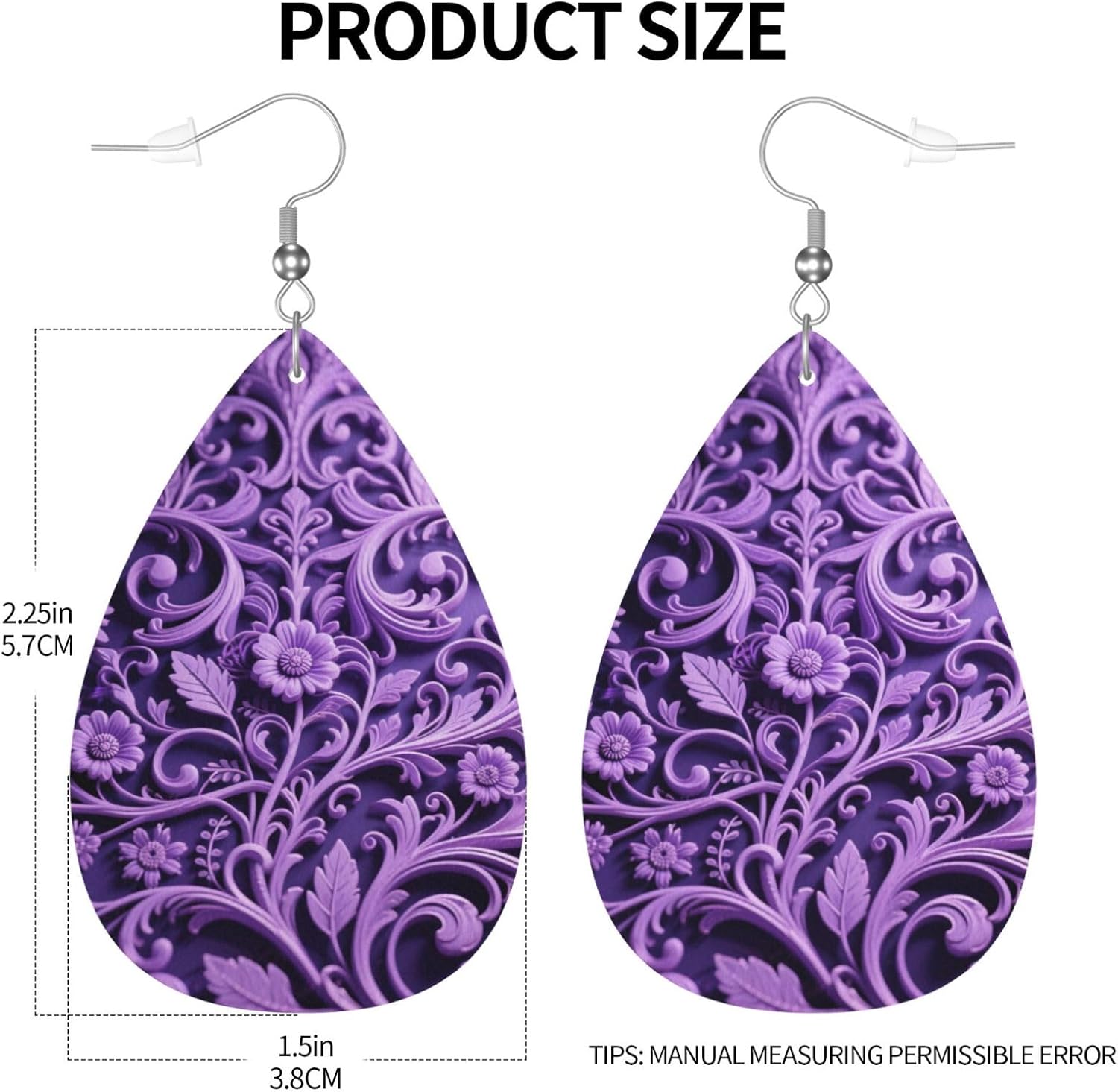 Teardrop Earrings For Women, Dangle Earrings Jewelry For Women, Lightweight Faux Leather Earrings Gifts - Image 3