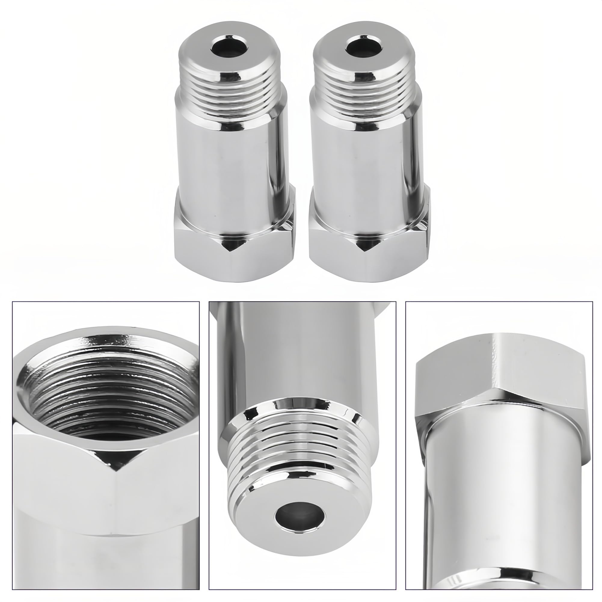 Distanziatore Sensore Ossigeno O2 Emulatore Sonda Lambda Extender Ferro Spacer Universal 2 Pezzi