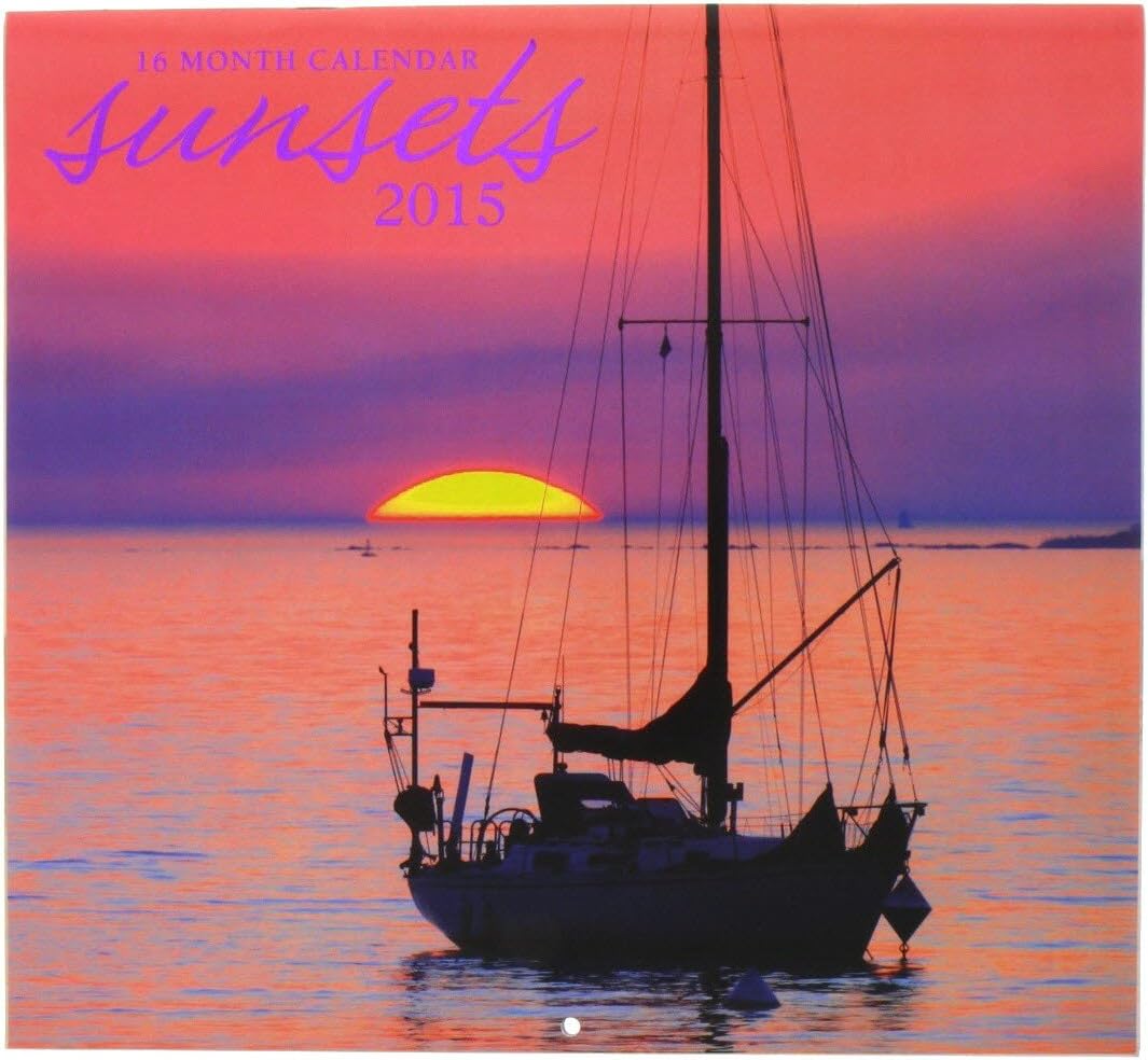 2015 Wall Calendar - 16 Month Sunsets Design