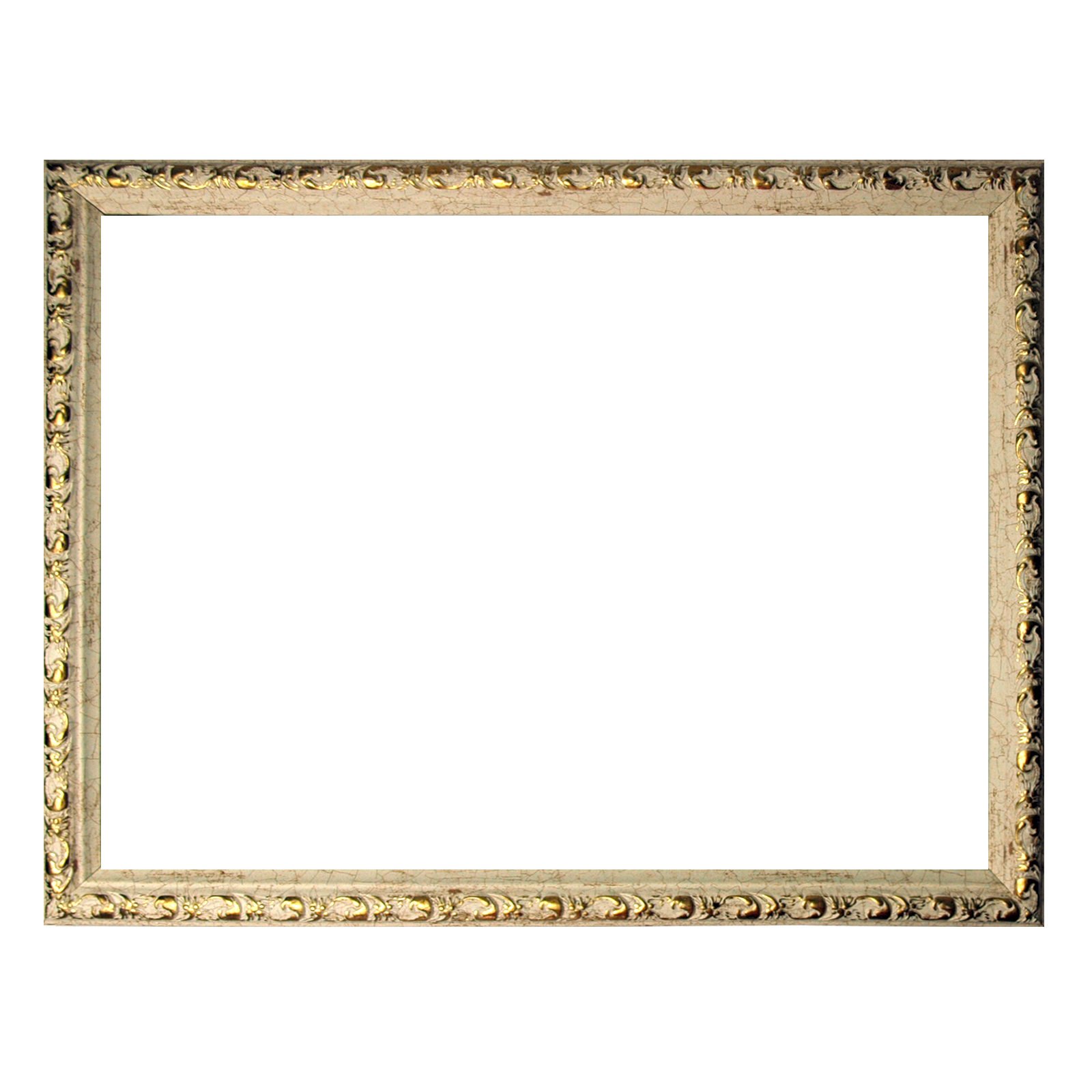 Cadre baroque blanc 70 x 100 cm grand cadre photo moulure décorée 812 AVO
