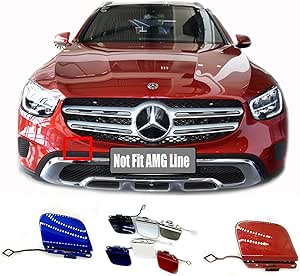 Black Passenger Side Mirror Cover For Mercedes GLC400 GLC43 – Clip-On Replacement