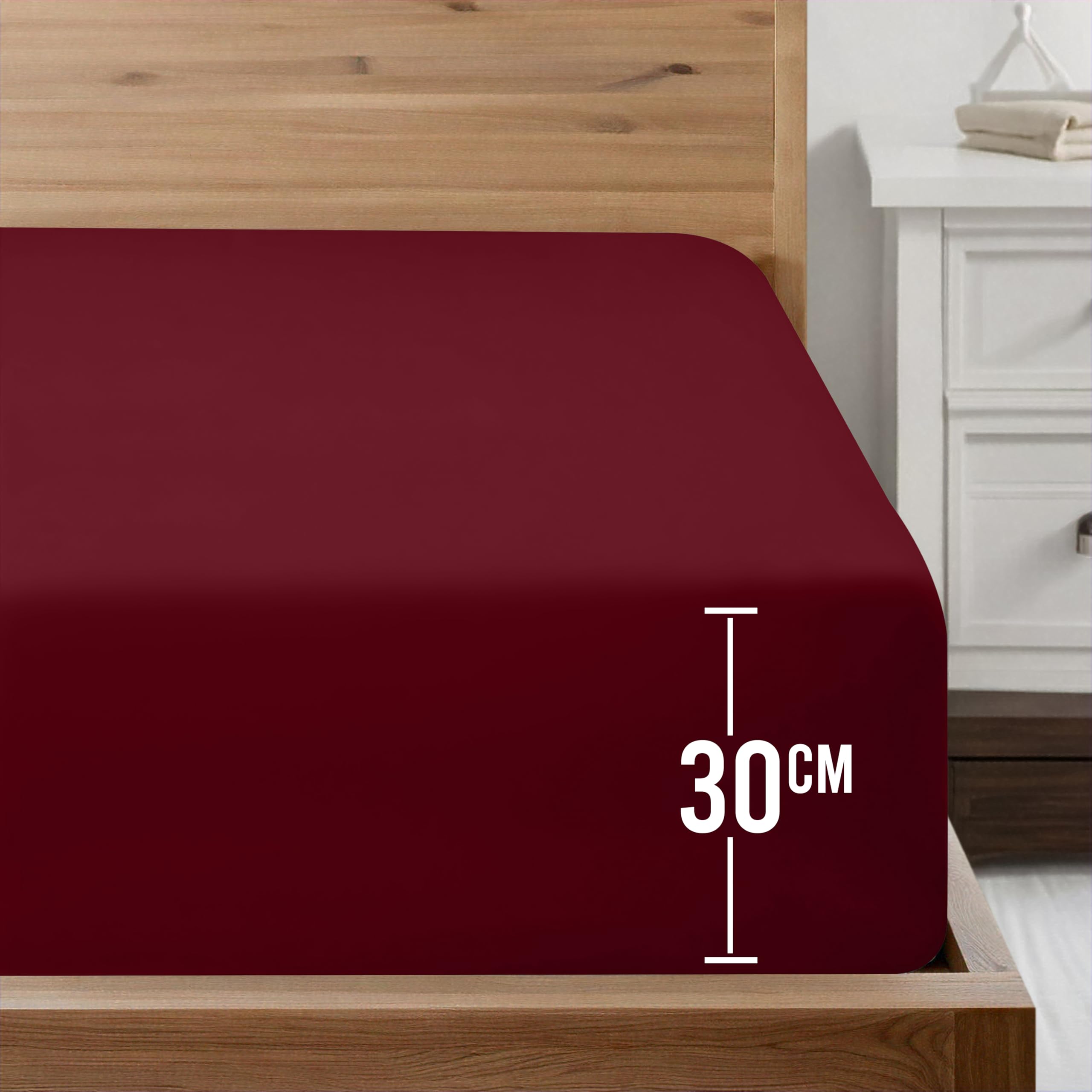 Utopia Bedding Fitted Sheet 90 x 200 cm, Beige - Up to 12 Inch (30cm) Deep - Easy Care - Soft Brushed Microfibre Fabric - Shrinkage and Fade Resistant - Oeko-Tex Certified - Bottom Sheet — image 1