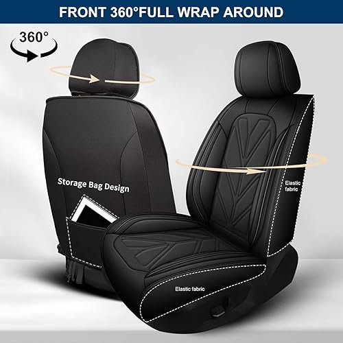 Miniatura 2 de 2 fundas de asiento delantero de automóvil para Nissan Sentra 2008-2024 2025 fundas de asiento de cuero impermeables para asiento de automóvil (2