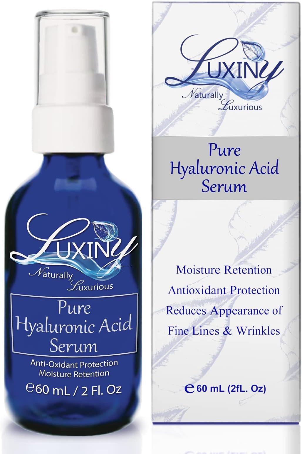 Pure Hyaluronic Acid Serum for Face 2oz (DOUBLE SIZE) Anti-Aging Serum, Anti-Wrinkle Moisturizer, Natural Hydrating Serum for Skin, Use Daily