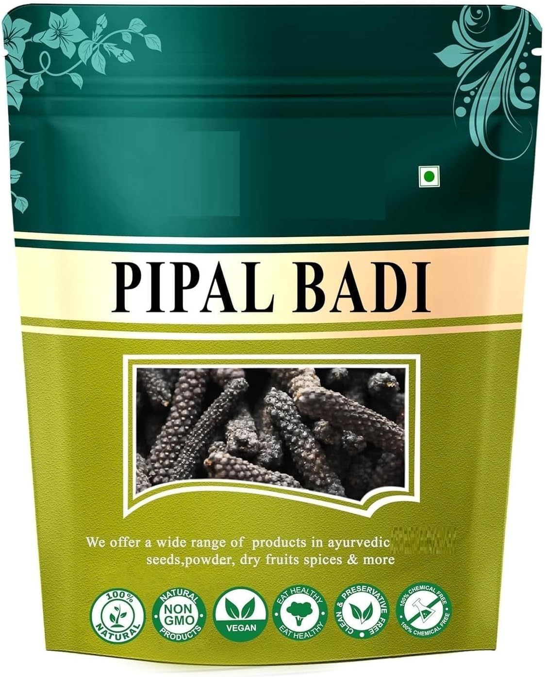 VS Long Pepper 50 Gr - Pipal badi - Pippali - Pipali - Peepali - Pimpali - Pippilli - Pippalu - Hippali - Piper Longum - FSSAI, GMA, ISO Certified