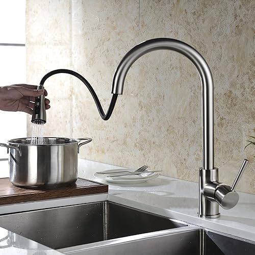 Miniatura 2 de Grifo de cocina con filtro de agua integrado, grifo de cocina comercial 3 en 1 con resorte preenjuague, boquilla de agua potable, rociador extraíble