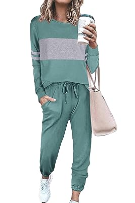 PRETTYGARDEN Womens 2 Piece Sets 2025 Long Sleeve Tops High Waisted Sweatpants Lounge Set Fall Fashion Travel Outfits