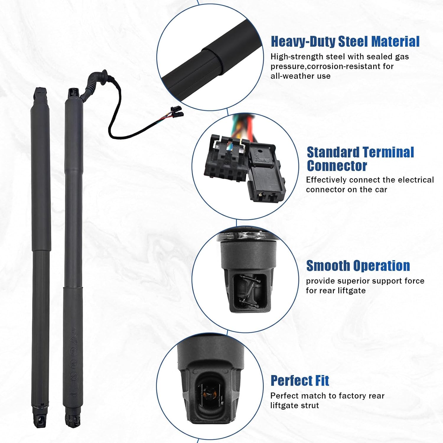 Rear Liftgate Lift Support Set Compatible with Cadillac XT5 2.0L 3.6L 2017-2025 Passenger & Driver Side Tailgate Strut replace for 84452522 23508434 23508432 84096324