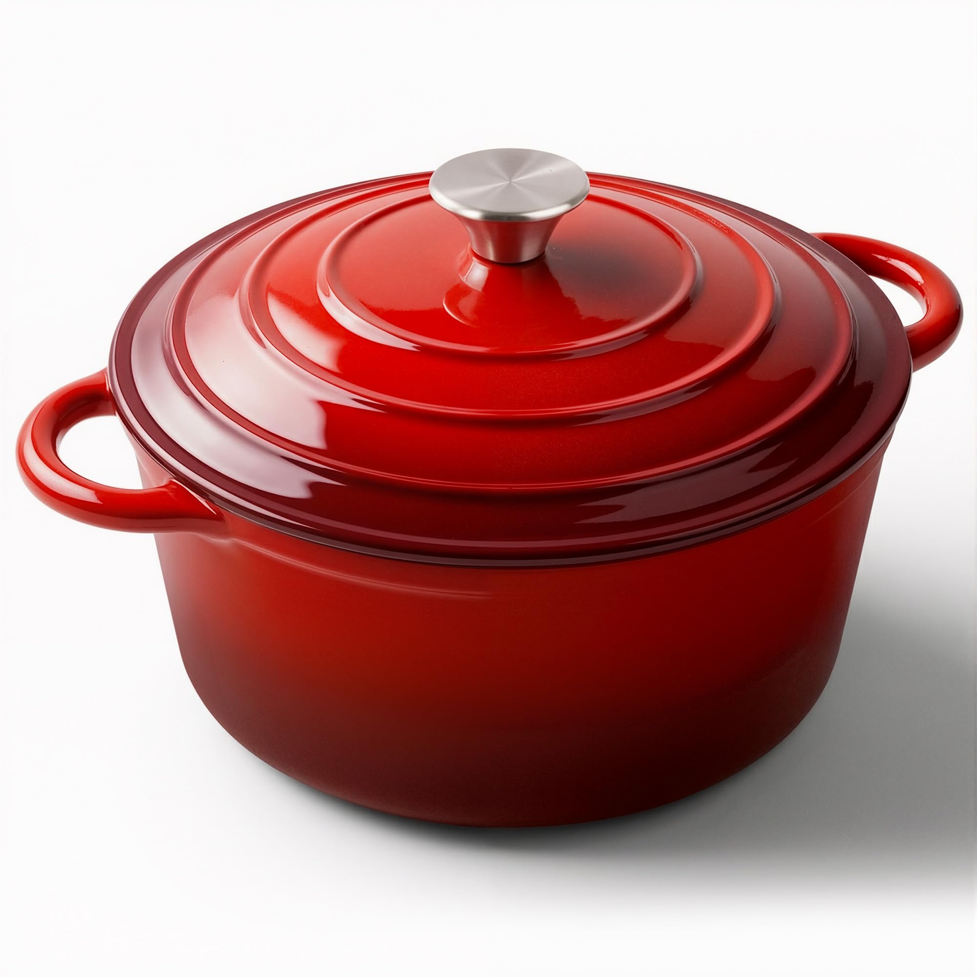 Miereirl Pentola da forno olandese smaltata con coperchio, forno