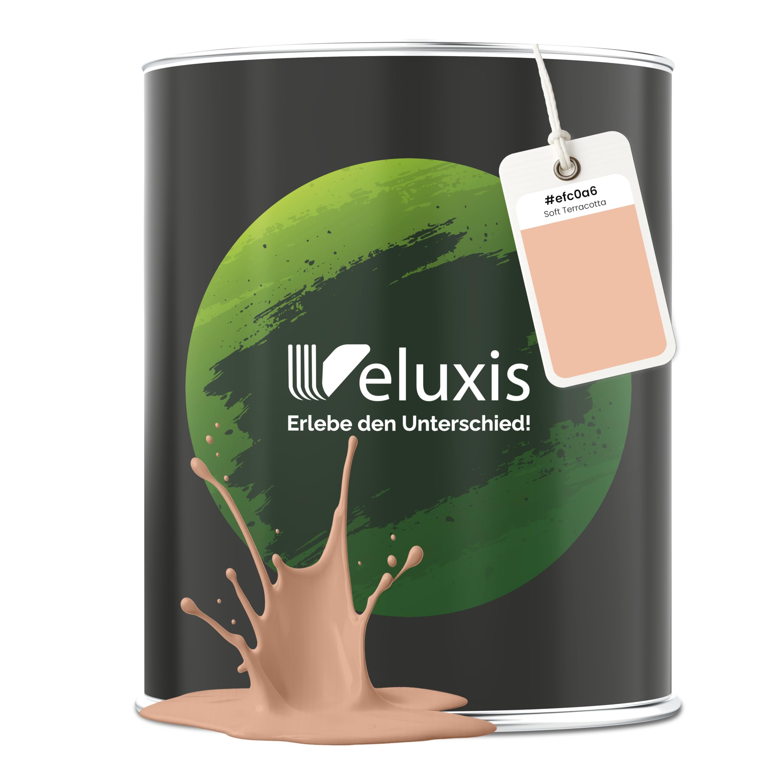 Peinture murale rouge premium pour intérieur - 2,5 litres et classe de couverture 1, sans traces, anti-gouttes et écologique, sans COV - (Soft Terracotta)