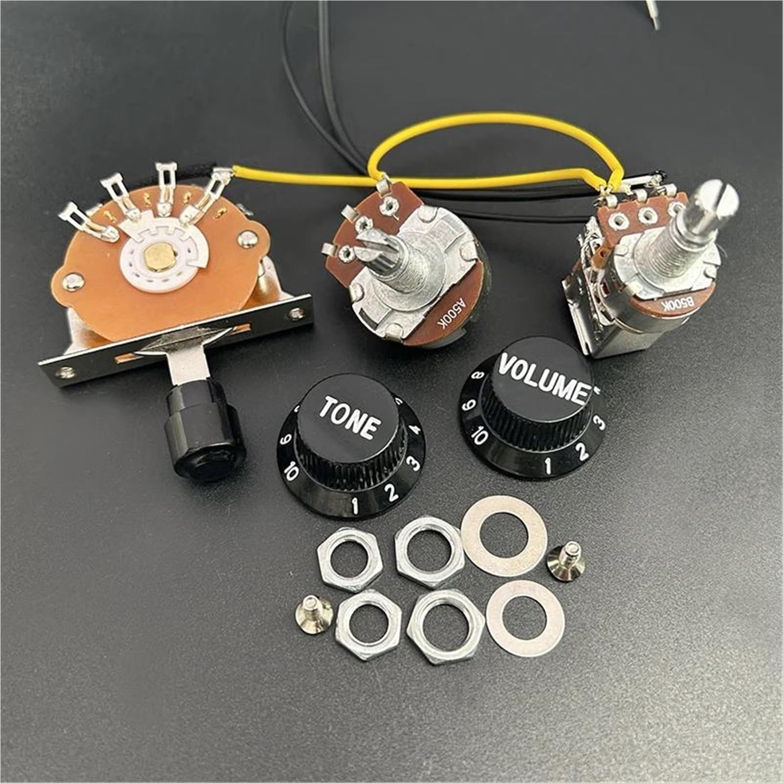 Faisceau De Guitare Pré Câblé Faisceau De Câbles Pour Guitare 1T1V Circuit Précâblé Interrupteur À Lame 5 Voies Push Pull