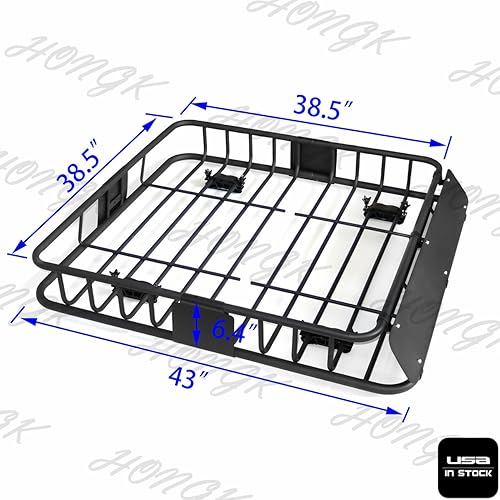 HongK - Portabrocas universal para el techo de coche, soporte para equipaje de viaje, SUV B072W7GYWH HongK - Portabrocas universal para el techo de coche, soporte para equipaje de viaje, SUV B072W7GYWH
