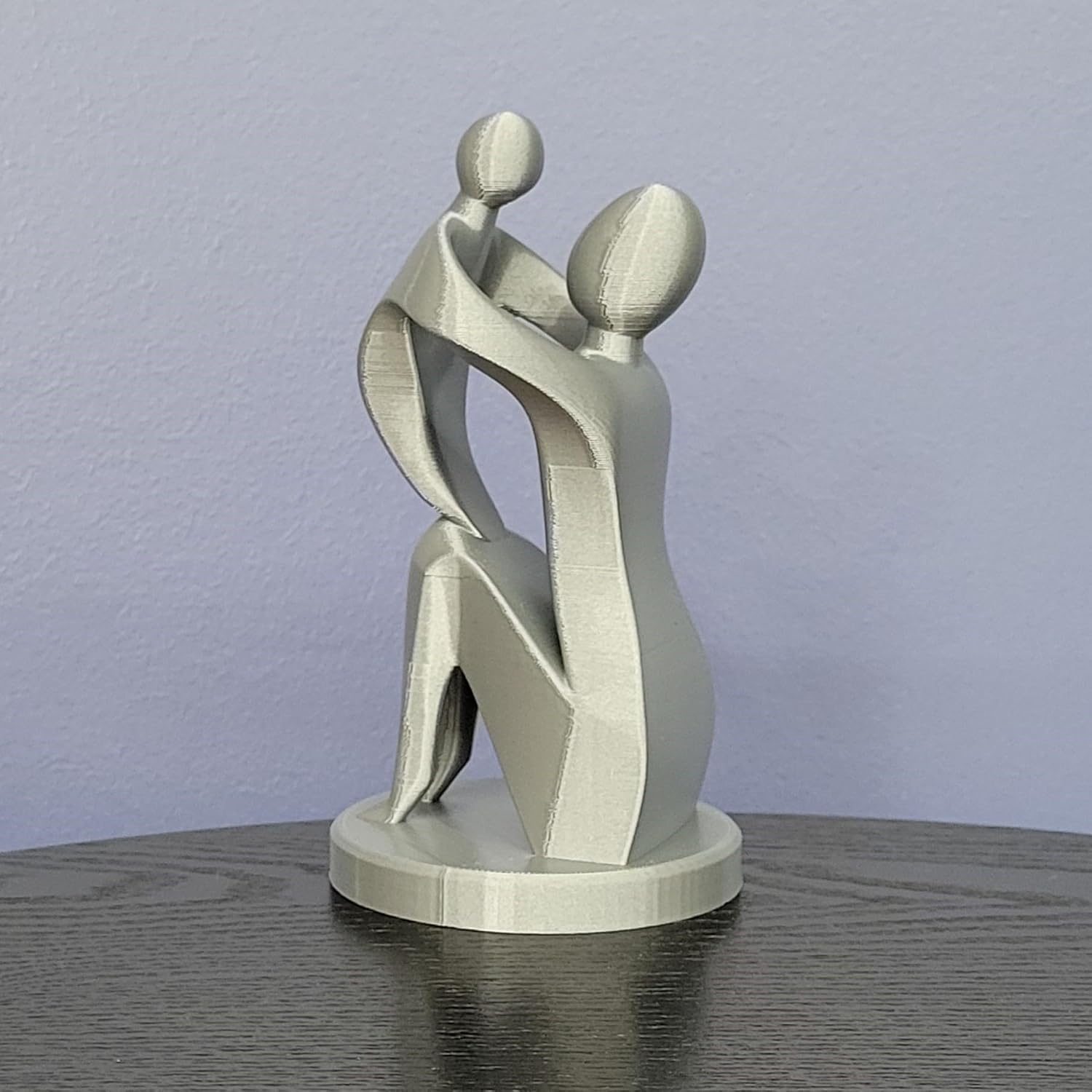 Znet3D Mother & Child Sculpture - Beautiful & Elegant Design (Silver) image 4