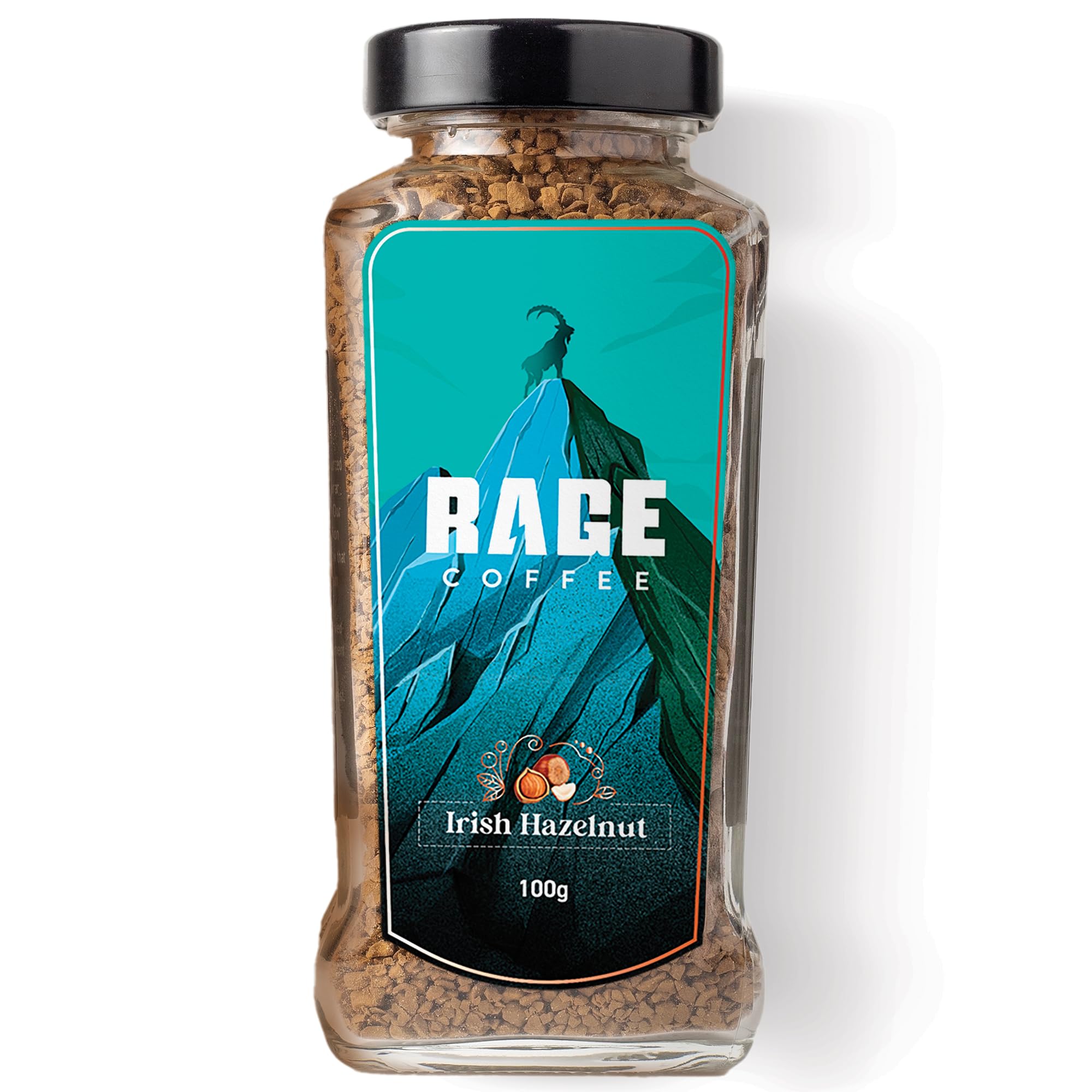 RAGE COFFEE Irish Hazelnut - Flavored Instant Coffee Powder for both Hot & Cold Coffee, 100% Single Origin Arabica Coffee Beans Powder (IRISH HAZELNUT, 100g)-image-14