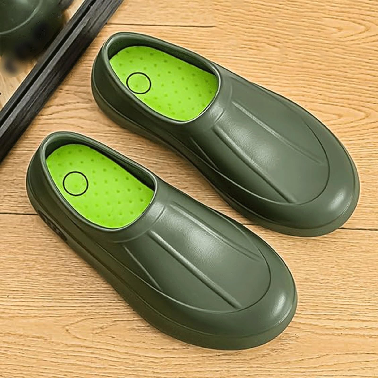CLSQLXYJZC Zuecos De Chef para Hombre,Zapatos De Cocina Ligeros Antideslizantes con Plataforma para Hombre,Calzado Cómodo Personal Enfermería