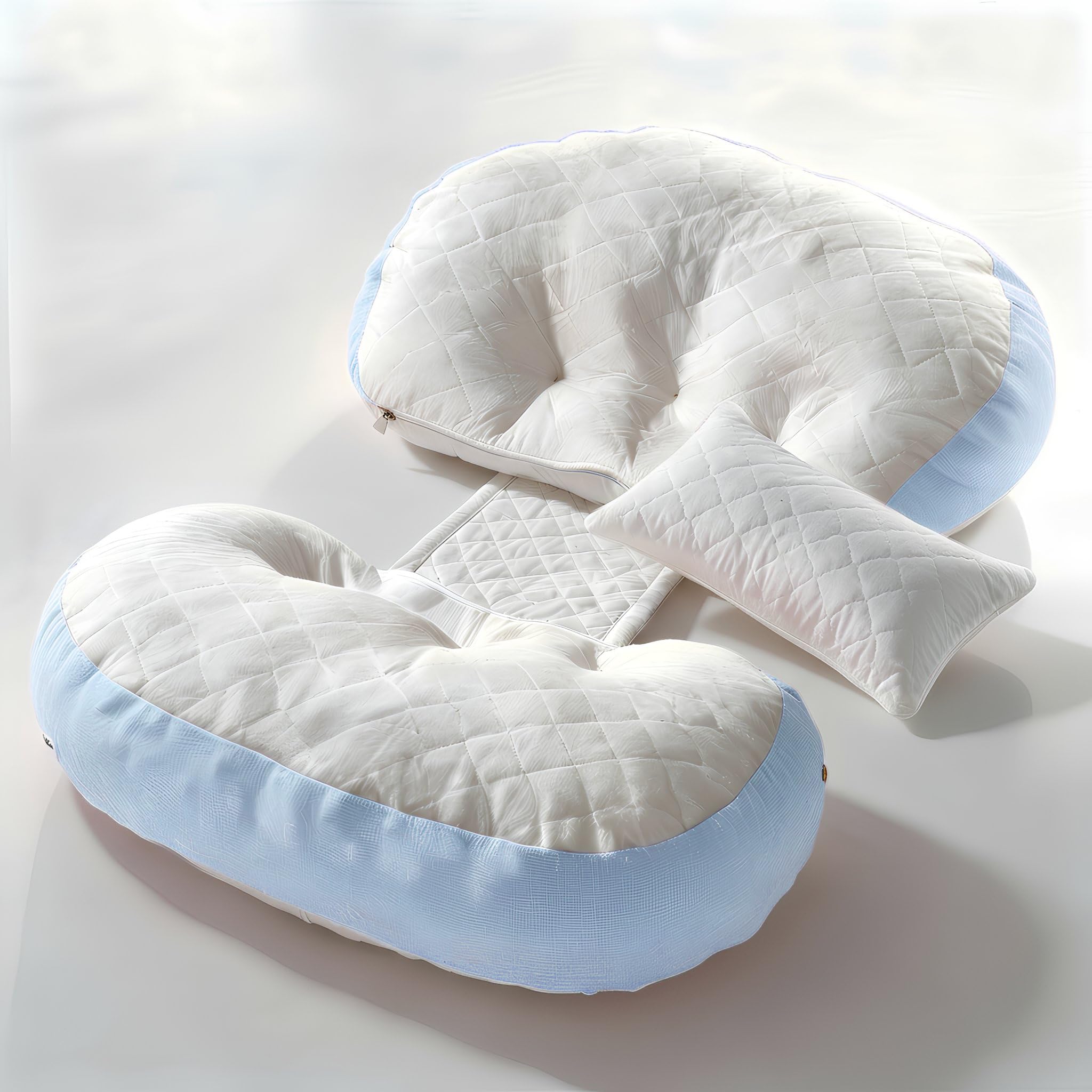 StarAndDaisy Maternity Pillow/Dual Pregnancy Wedge Pillows for Back & Belly Support/Adjustable Butterfly Design/Travel-Friendly Pregnancy Pillow/Hypoallergenic Organic Cotton Cover.