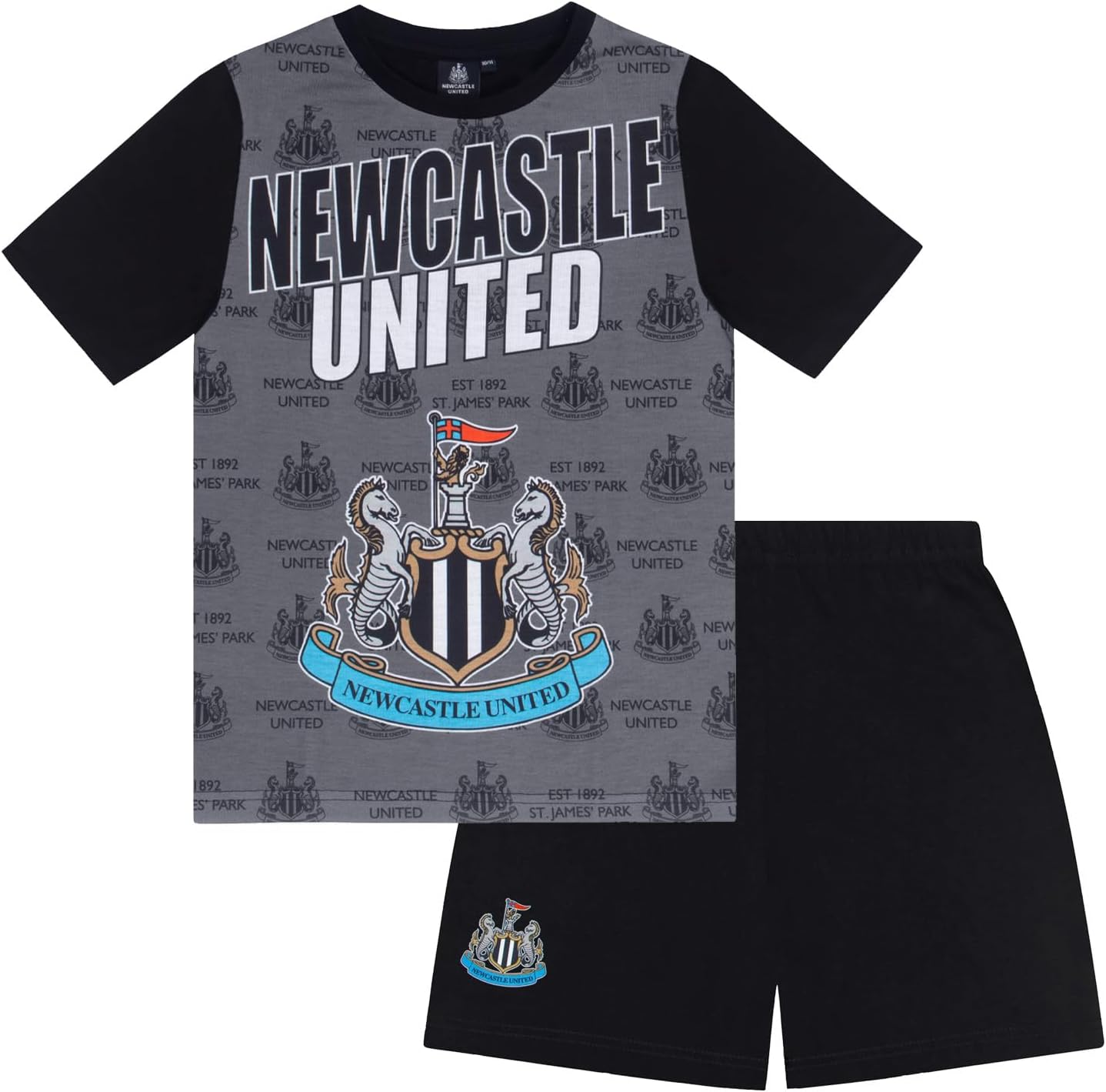Newcastle United Pyjamas Boys Kids Short Official Football Gift