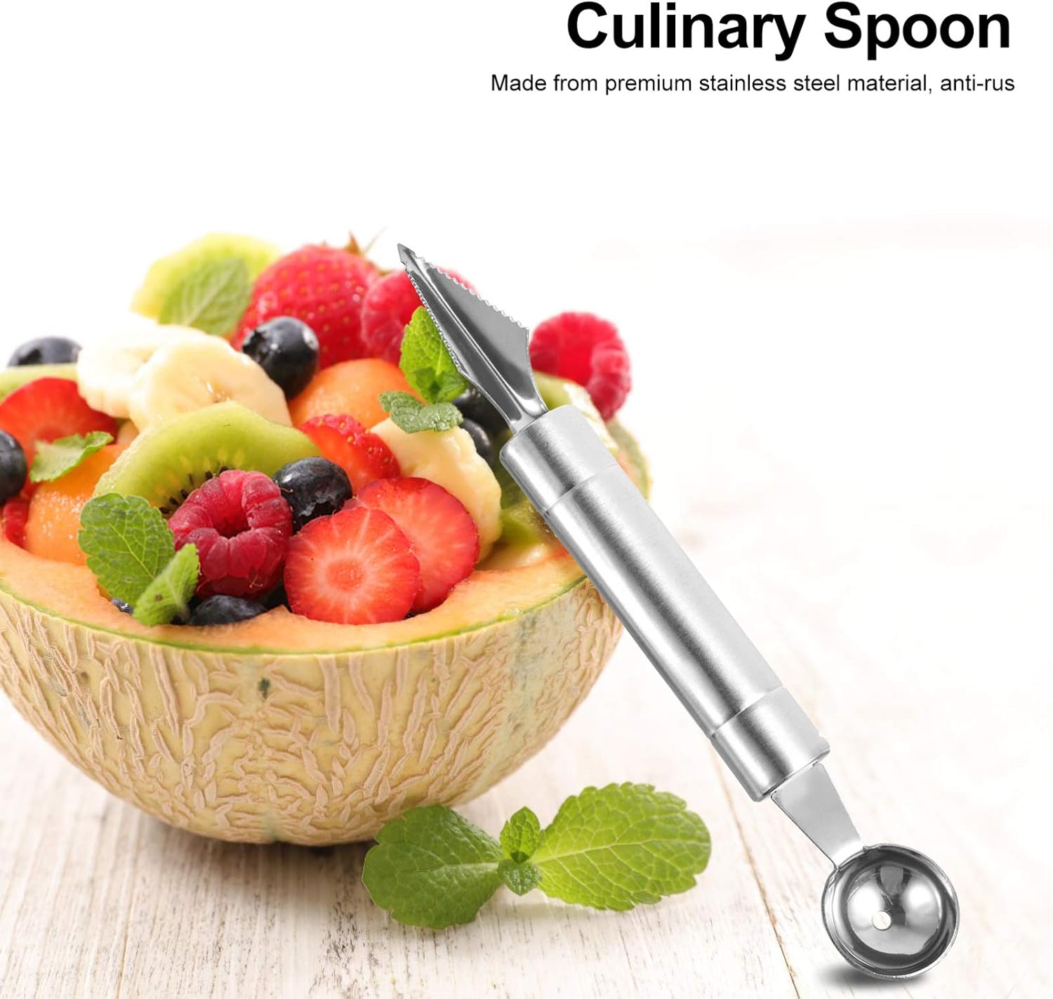 4-Piece Stainless Steel Saucier Spoon Set for Sauce Plating Art Drizzle Decorating for Baking and Culinary Creations