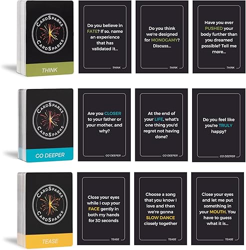 Miniatura 5 de CardSparks! Tarjetas de conversación para parejas (x420) - Mejores relaciones y conexión más profunda - Juego de cartas de citas para adultos -