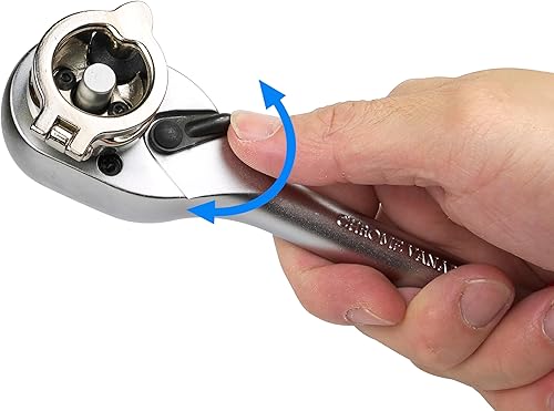 Miniatura 10 de Ascend Tools Trinquete de rueda fácil, 12 pulgada y 38 pulgadas, acción de trinquete de 72 dientes, mecanismo de liberación rápida, rotador,