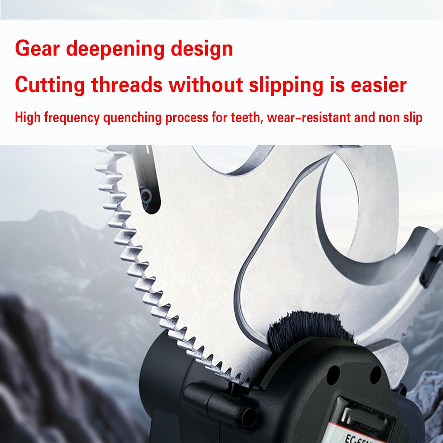 Cordless Electric Ratchet Cable Cutter, Hydraulic Wire Cutting Tool, 50-95mm, Heavy Duty Alloy Steel Blades For Aluminum, Copper & Armored Cables EC-75m
