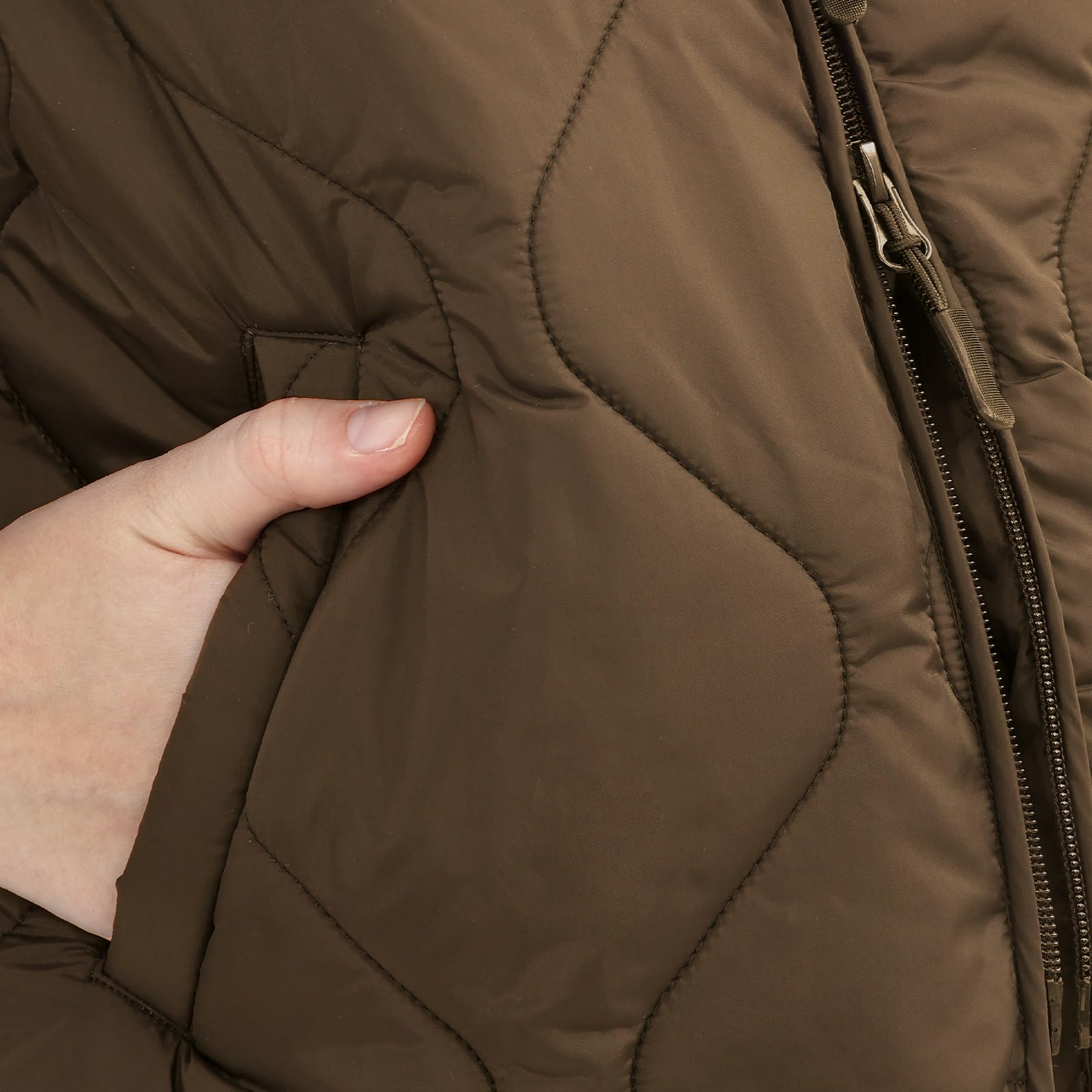 Amazhiyu Chaleco acolchado para mujer, ligero, chaleco acolchado sin mangas con cremallera y bolsillos