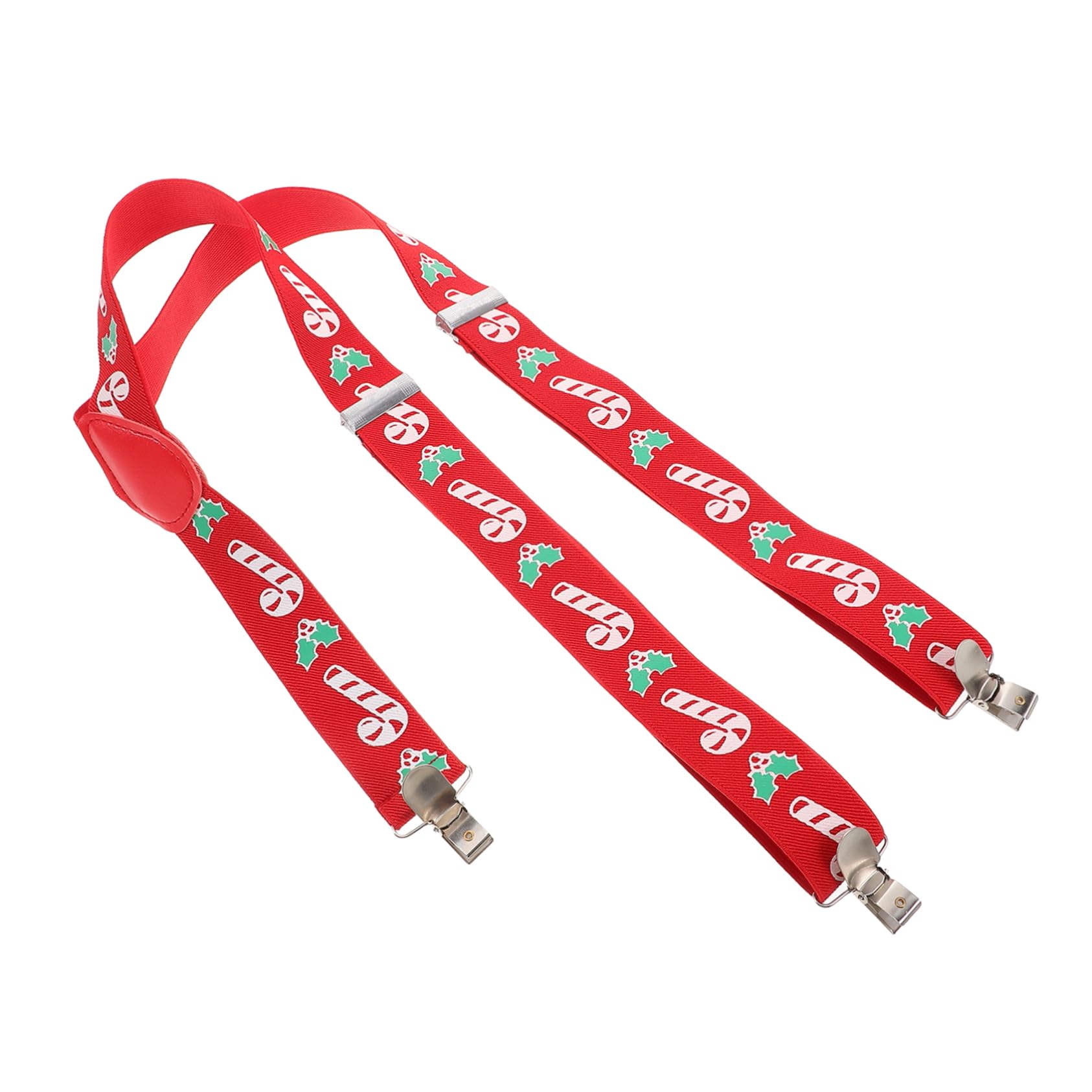 Ipetboom Men's Holiday Suspenders Christmas Men Suspenders with Christmas Tree Pattern Adjustable for Comfort
