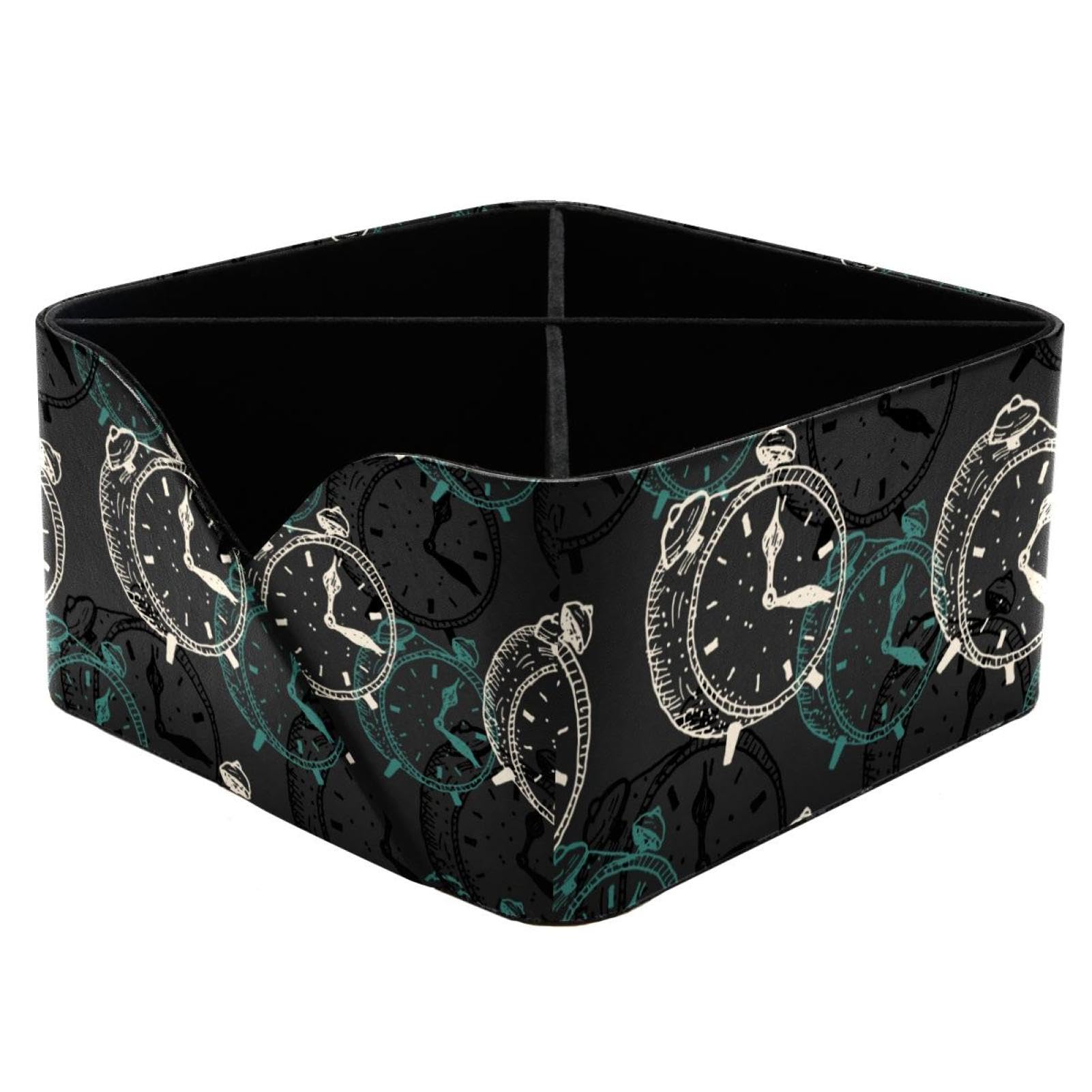 Pot de rangement pour bureau et fournitures de bureau avec porte-crayons noir