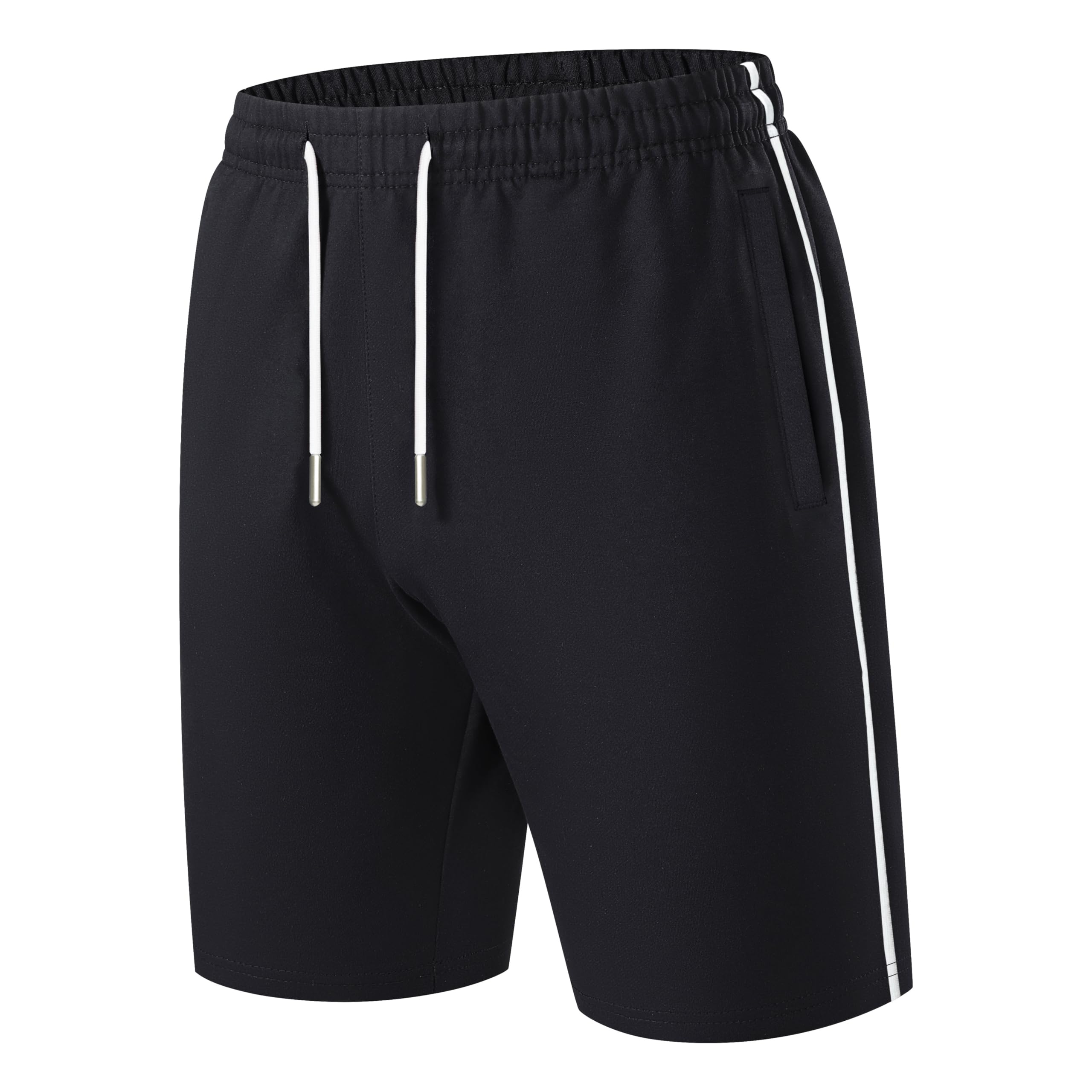 PARTICLE PLANET Kurze Hosen Herren Shorts Sommer Baumwolle mit Reissverschluss Taschen