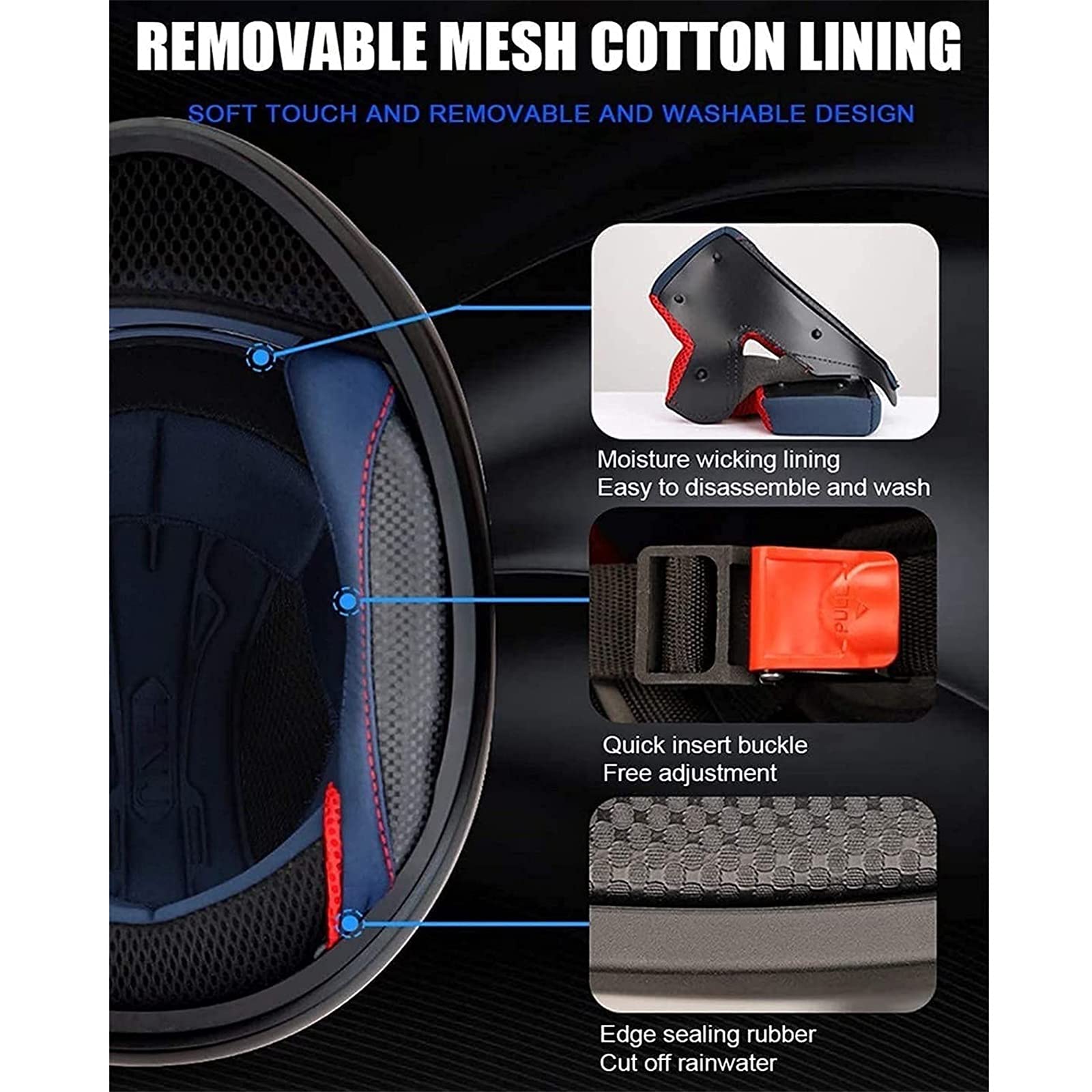 BGMKE Motorrad Modularer Bluetooth-Helm Klapphelm Full Face Motorradhelm Mit Katzenohren ECE Zertifiziert Damen Herren Integralhelme Motorrad Integrierter Roller-Helm Mofa Helm Moped-Helm