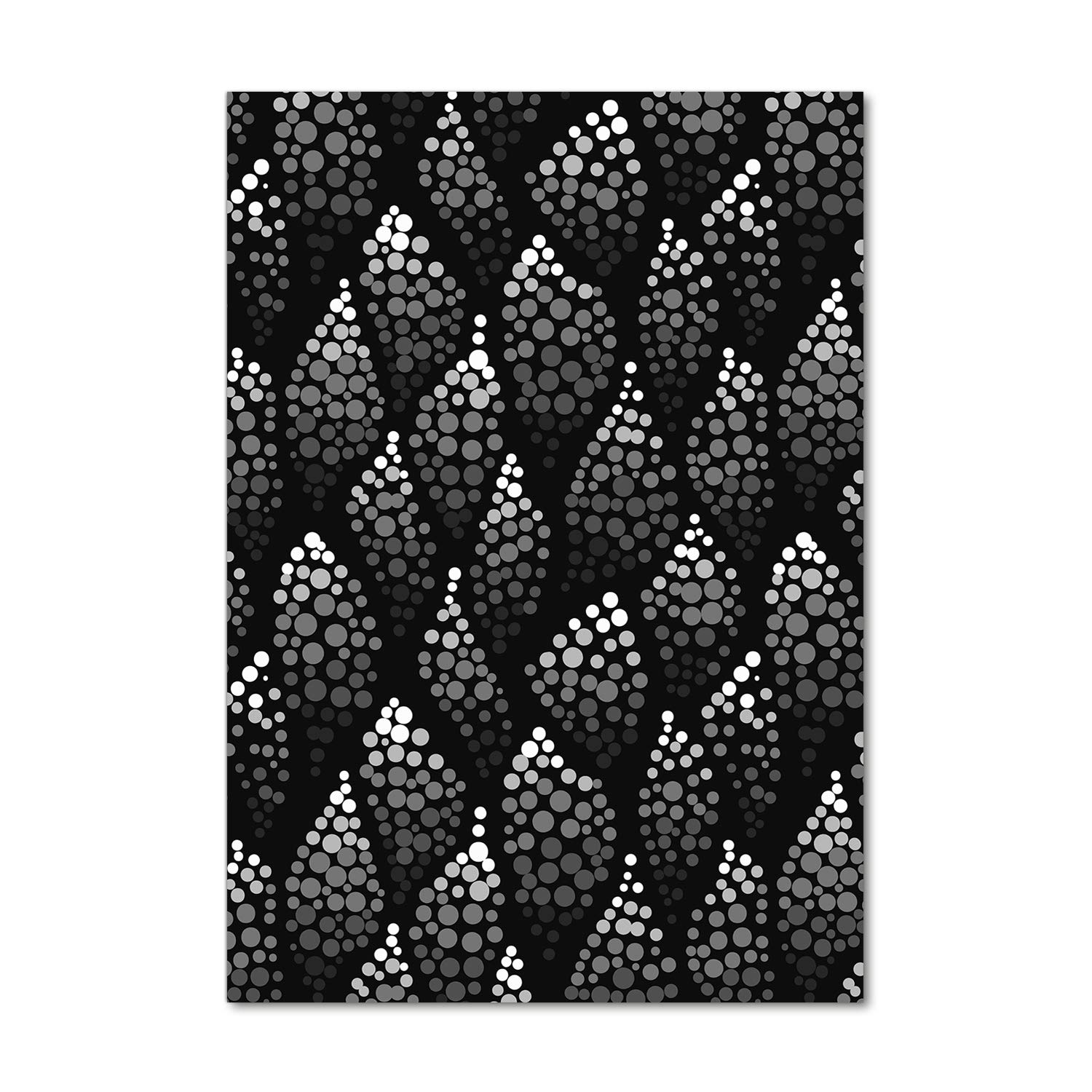 Image sur Plexiglas 70x100 Tulup | Tableau Mural Art Décoration Abstrait Noir et Blanc Points