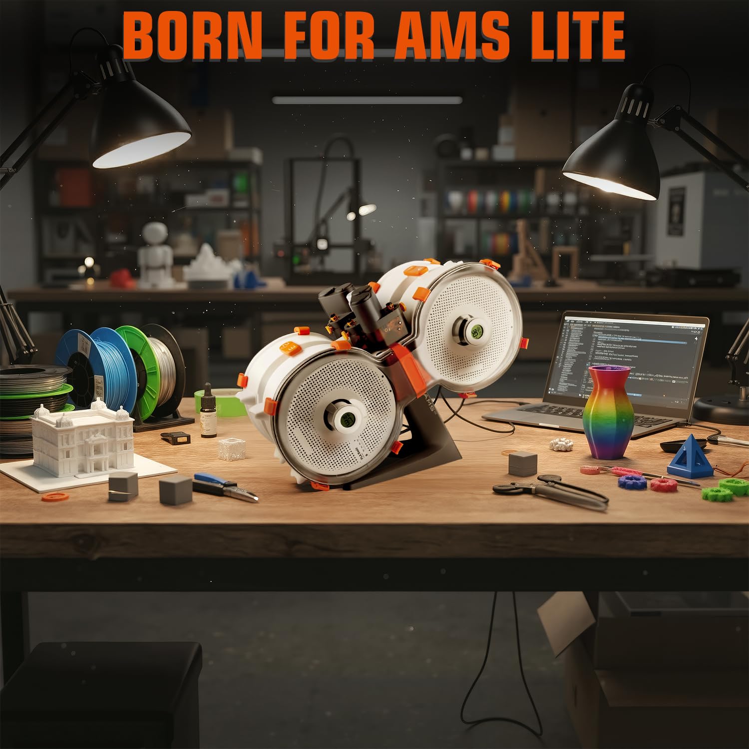 Gehäuse für Bambu Lab AMS Lite 3D-Drucksystem Filamentlagerung