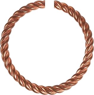 Bracelet Tenseur, Conception Ouverte Réglable à la Main Bracette en Cuivre Solide pur Cuivre Tenseur Bijoux de Santé Cadeau Femmes Hommes