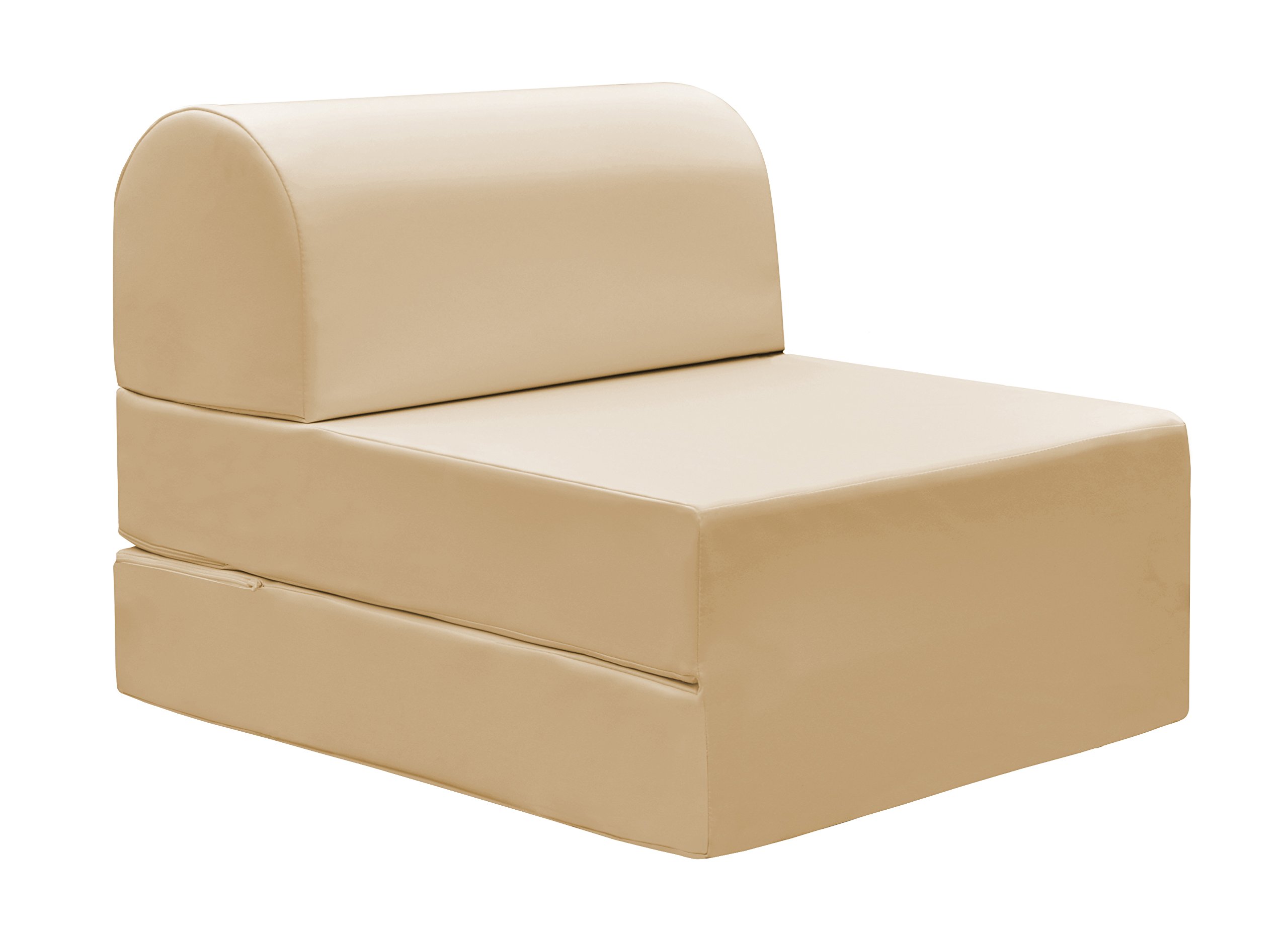 Pouf Trasformabile CCLIFE 110x50x36 Cm – Chaise Longue In Tessuto Simil Lino – Blu E Grigio, EPE