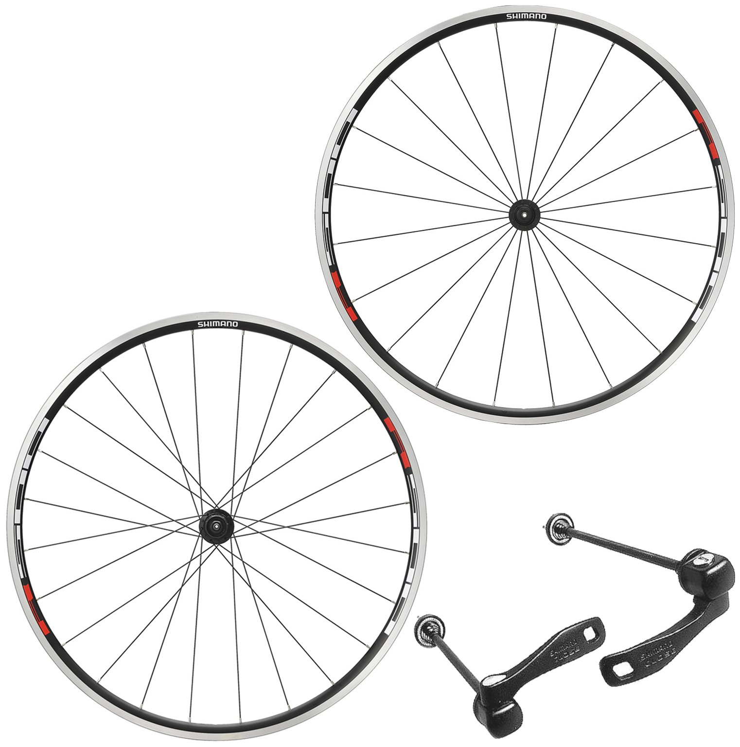 Shimano Juego de Ruedas WH-R501 700C Negro 2015 Juego de Ruedas para Bicicleta de Carretera