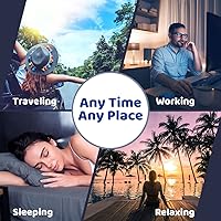 Vista 7 de Sleepbox Máquina de ruido blanco con 25 sonidos relajantes, 10 colores, luz nocturna cálida, 4 niveles de brillo, 32 niveles de volumen, 5