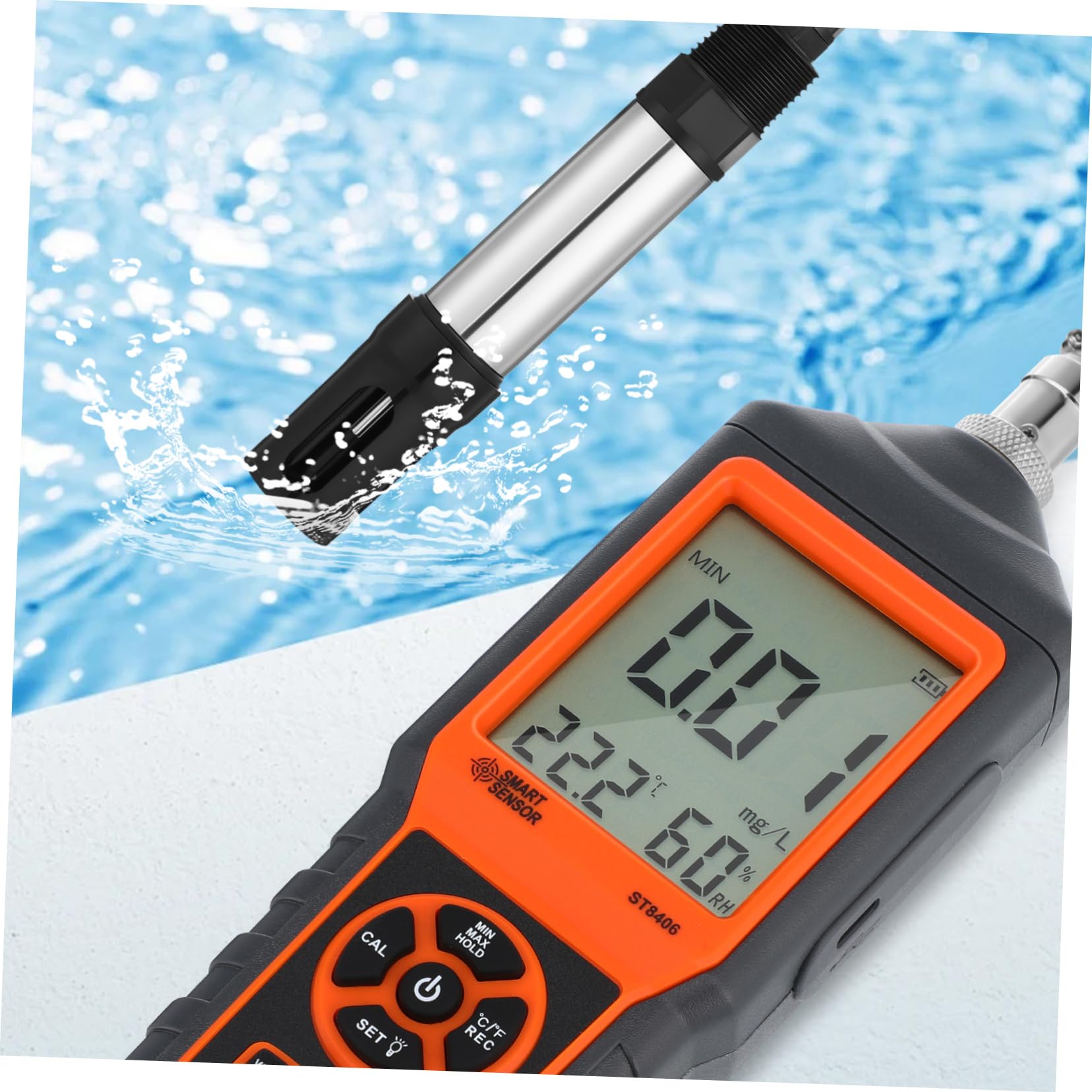 HEMOTON 1 Juego Medidor Digital de Disuelto Portátil para Acuicultura Kit de Pruebas de Agua con Pantalla LCD y para y Análisis de de Agua