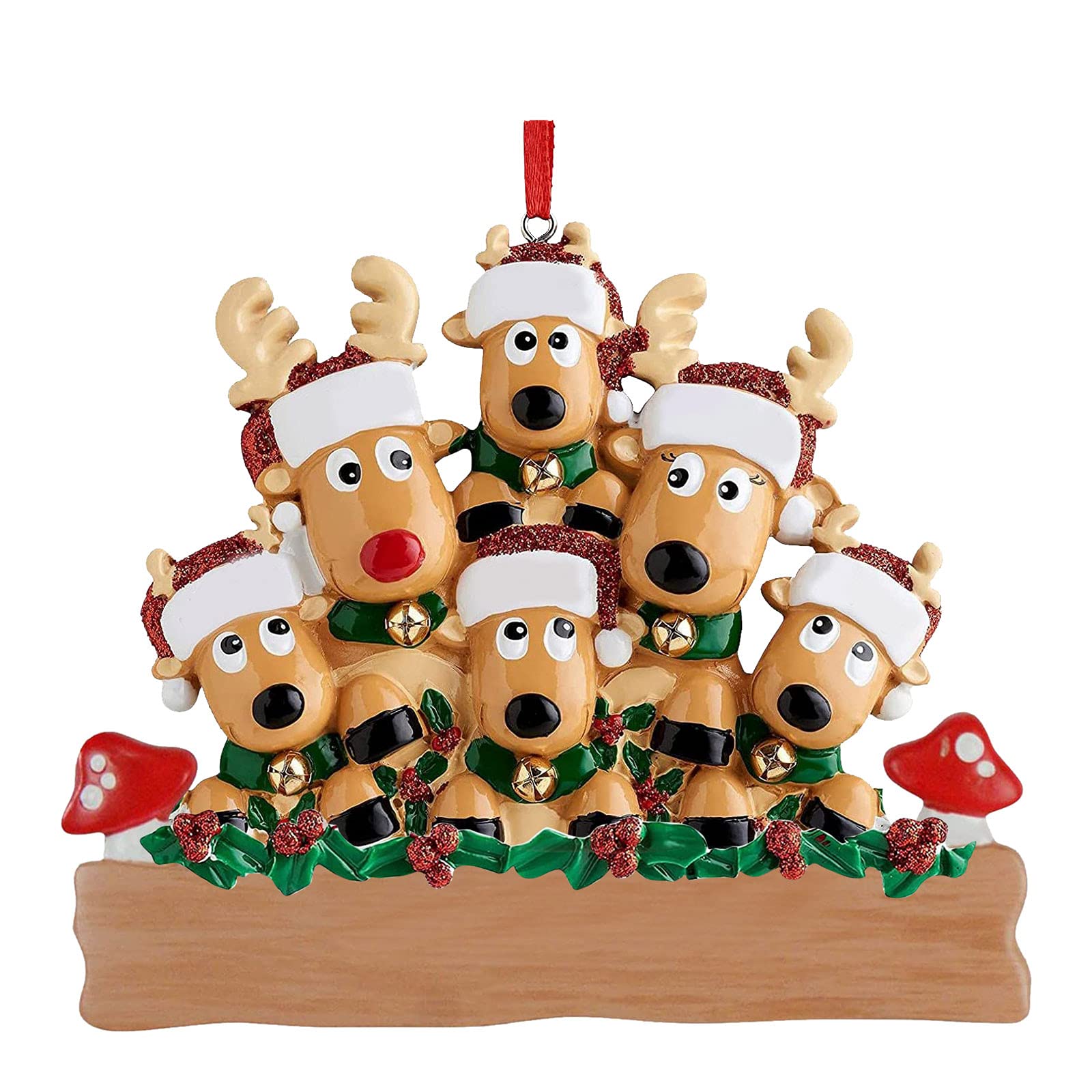 OYSOHE BK Newest 2021 Christmas Decoration Set Creative Gifts Personalized Deer Family and Christmas Tree Decoration Santa Claus Deer Winter Gifts (Family of 2-6) (F5, 8.5cmX 7cm)