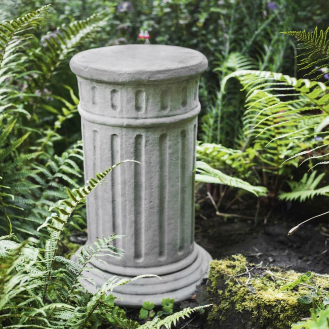 Discount Garden Statues Antique Grey Dgs Statues – Stone Cast, Simple Classic Cylinder Column Or Plinth, Hand Finished, Large, Statue, Sculpture