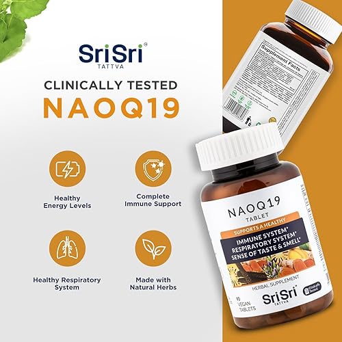 Miniatura 4 de SRI SRI TATTVA Suplemento de inmunidad NAOQ19 con Ashwagandha, regaliz, andrographis, cúrcuma - Suplementos herbales ayurveda para apoyo