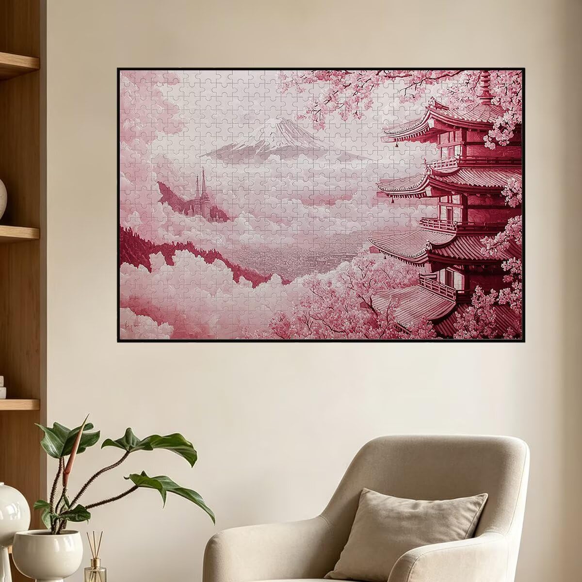 Puzzle 1500 elementów dla dorosłych drewniane Japonia, puzzle krajobraz