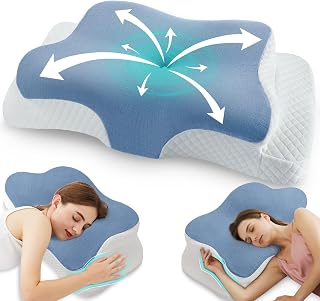 Cervical Neck Pillow for Pain Relief - Ergonomic Pillow for Neck Support, Contour Memory…