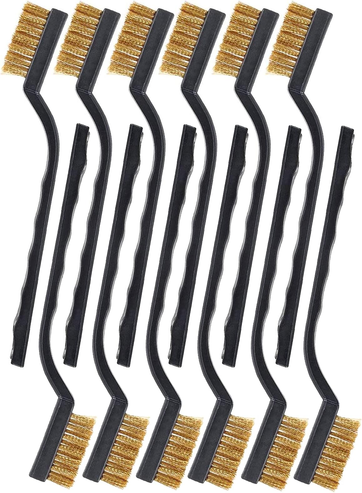 SUJAYU Brass Wire Brush Rust Remover, Small Wire Brush for Cleaning, Paint Stripper for Metal, Wood, Rustoleum Fabric Spray Paint (Brass, 12.00)