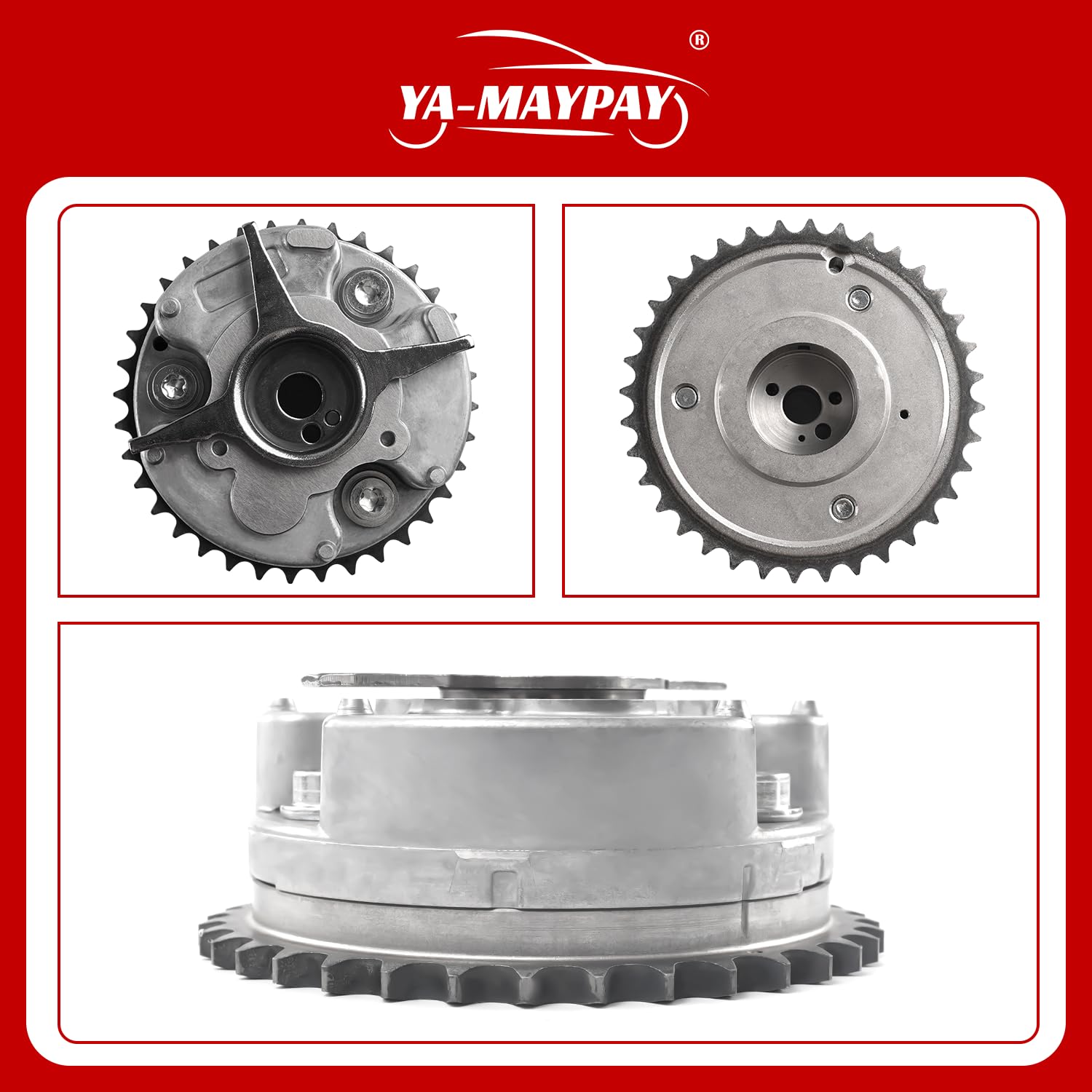 VVT Camshaft Timing Gear 13050-75010 13050-75030 Compatible with Toyota 4Runner Hilux Fortuner Tacoma Dyna Land Cruiser Prado Coaster 2TR-FE 2.7L