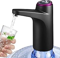 BIMVER 600ml Quantitative Water Pump Dispenser for 5 Gallon Bottles - Portable USB Electric Pump for Home, Office, Camping