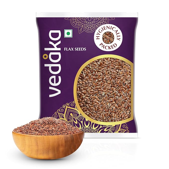 Amazon Brand - Vedaka Raw Flaxseeds | 200 g | Rich In Antioxidants | Rich In Protein & Dietary Fibre | Nutty & Crunchy Delight | Hygienically Packed